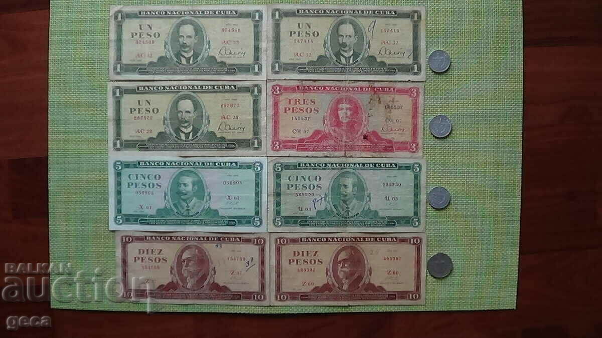 Mixed Lot of Cuba Banknotes and Coins with price 22.00 BGN | € 11.25 Mixed Lot of Cuba Banknotes and Coins with price 22.00 BGN | € 11.25