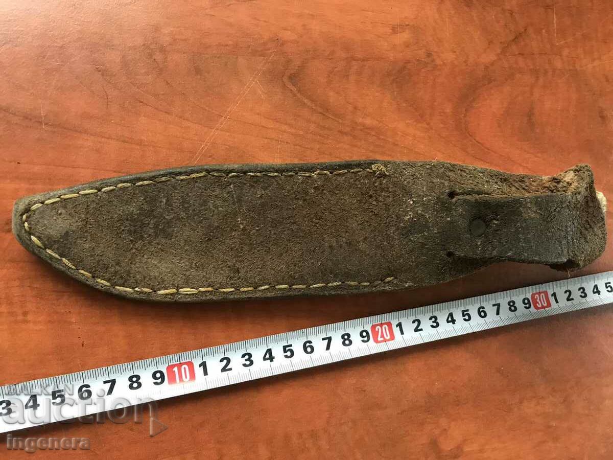 KNIFE BLADE WITH LEATHER CANIA ORNAMENTS - 5 KNIFE BLADE WITH LEATHER CANIA ORNAMENTS - 5