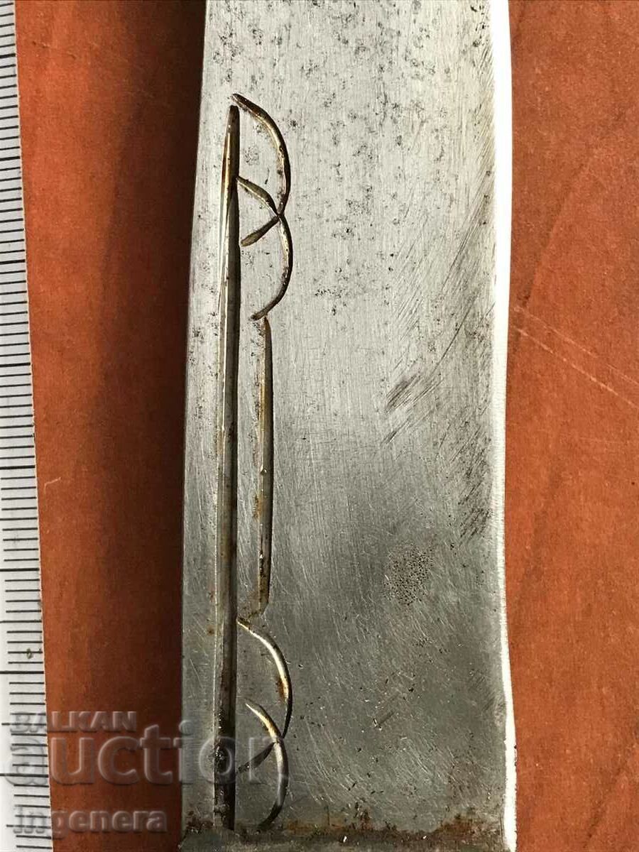 KNIFE BLADE WITH LEATHER CANIA ORNAMENTS - 6 KNIFE BLADE WITH LEATHER CANIA ORNAMENTS - 6