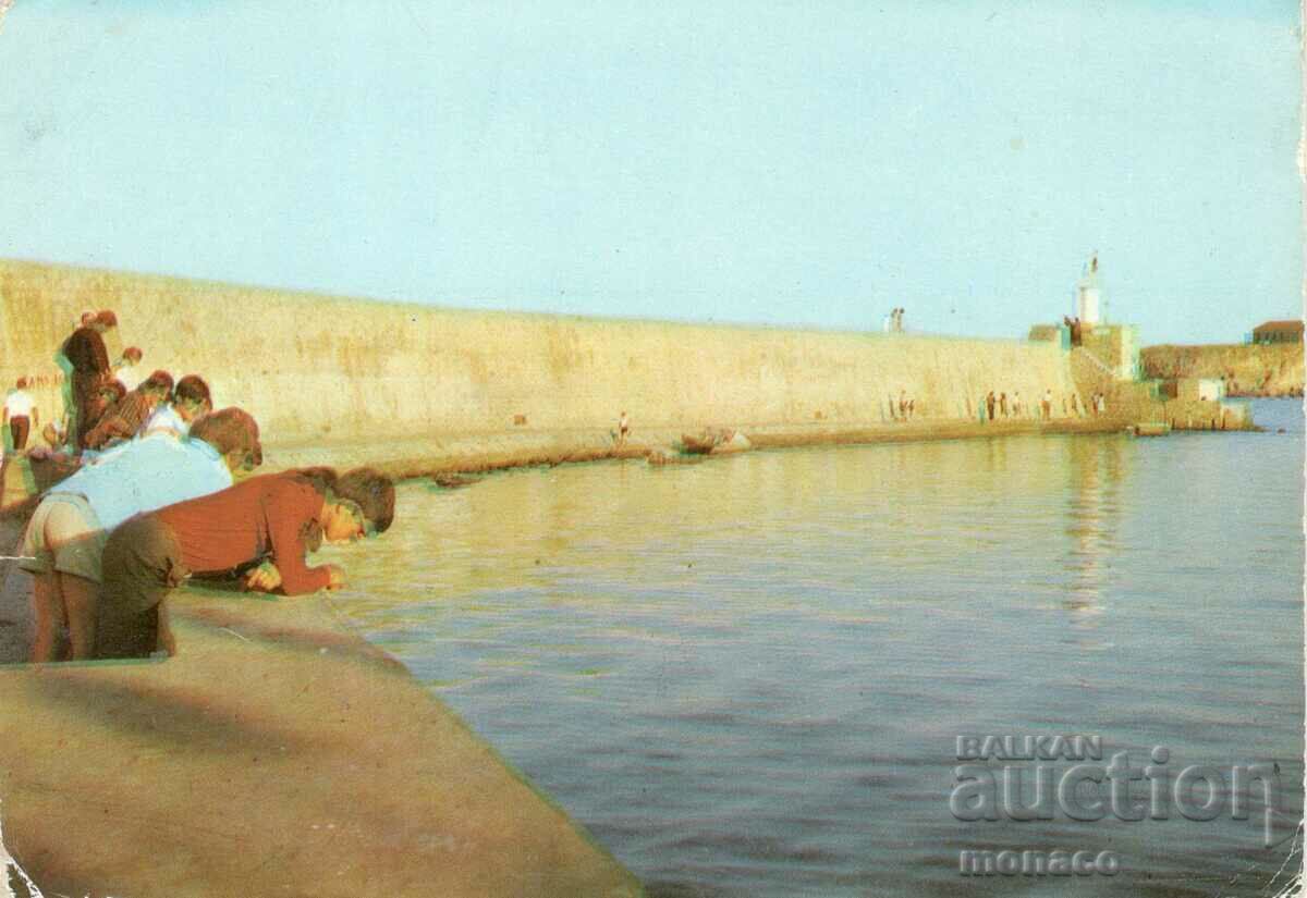 Old postcard - Michurin, the Breakwater
