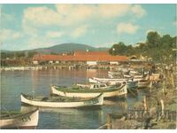 Old postcard - Michurin, Fisherman's Quay