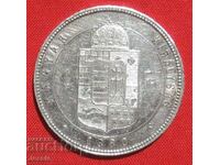 1 forint 1880 KB Hungary silver