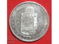 1 forint 1880 KB Hungary silver