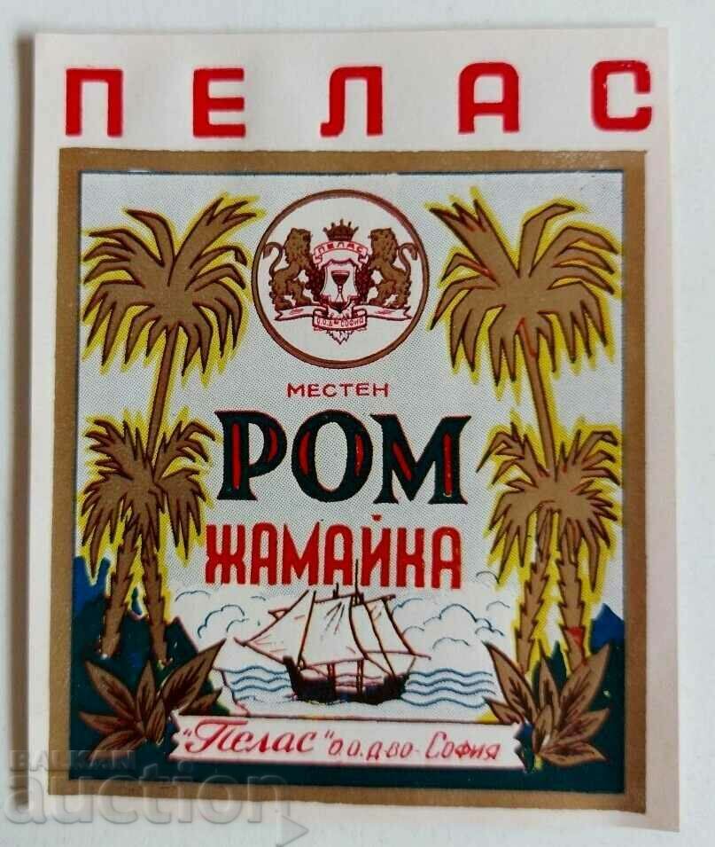 1940 RUM JAMAICA PELLAS ROYAL LABEL STICLA DE ALCOOL