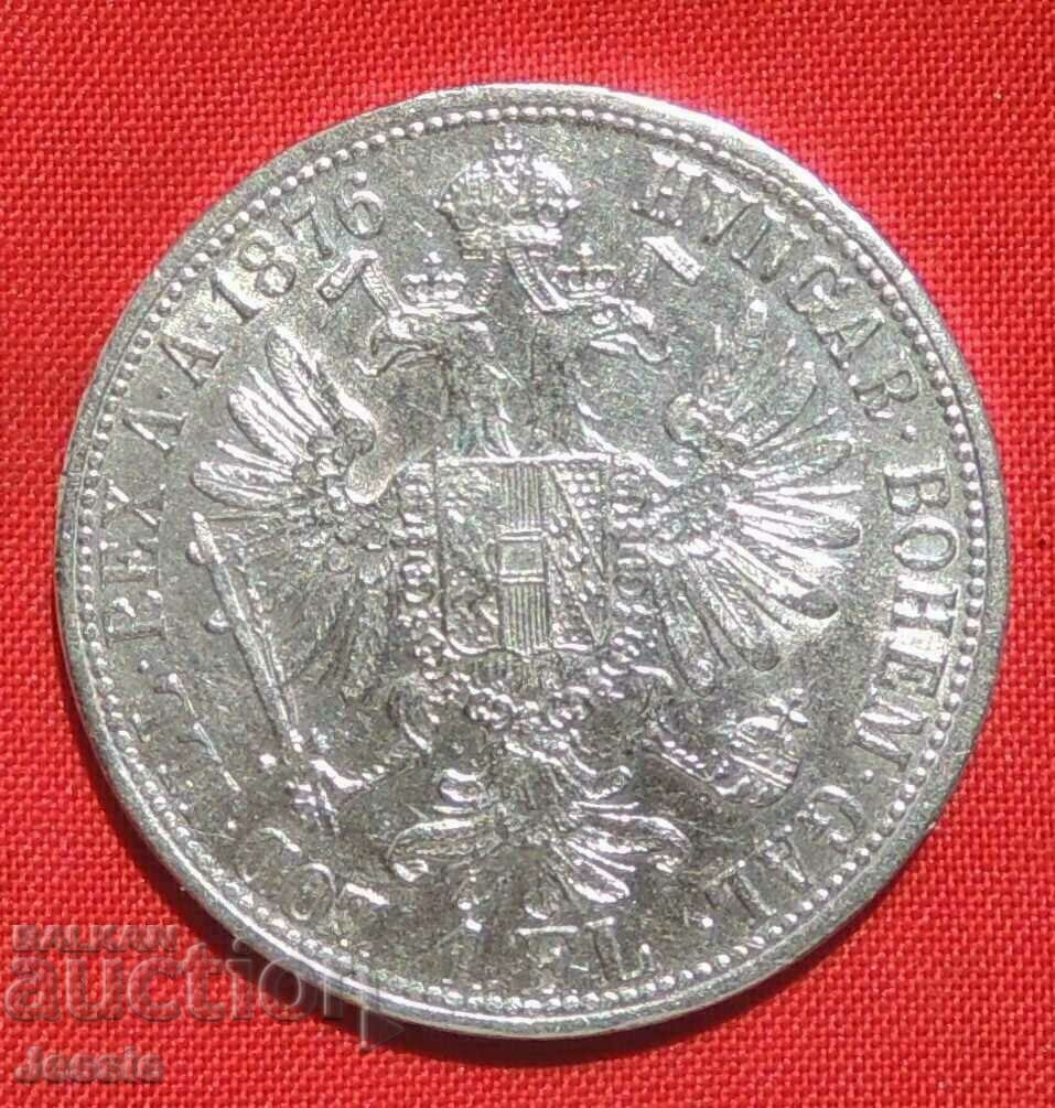 1 флорин 1876 Австроунгария сребро