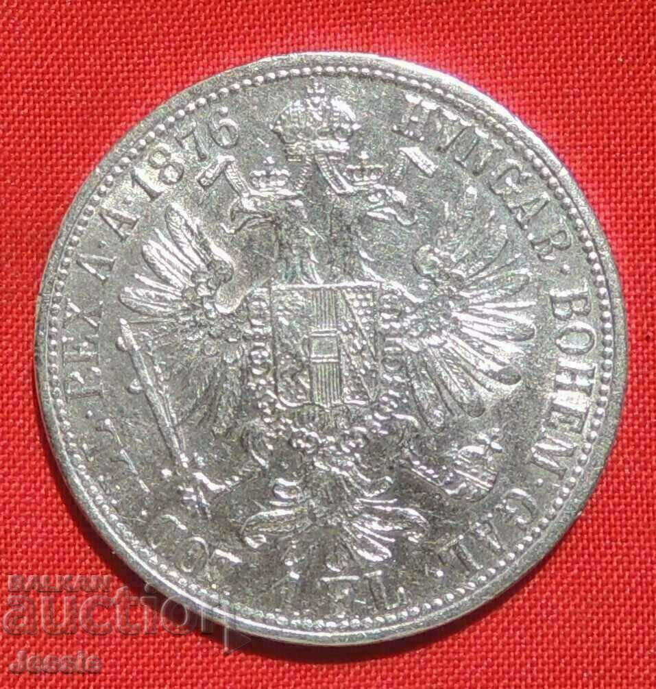 1 florin 1876 Austro-Ungaria argint