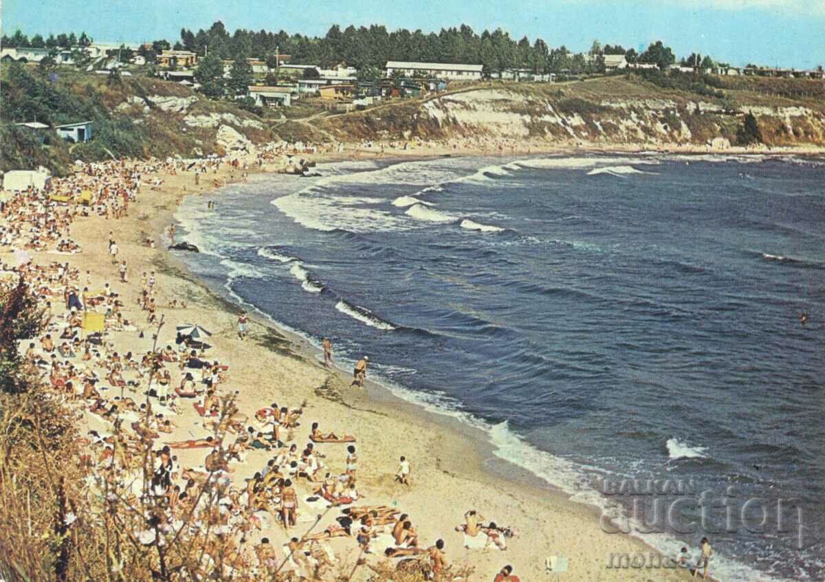 Old postcard - Michurin, Central beach