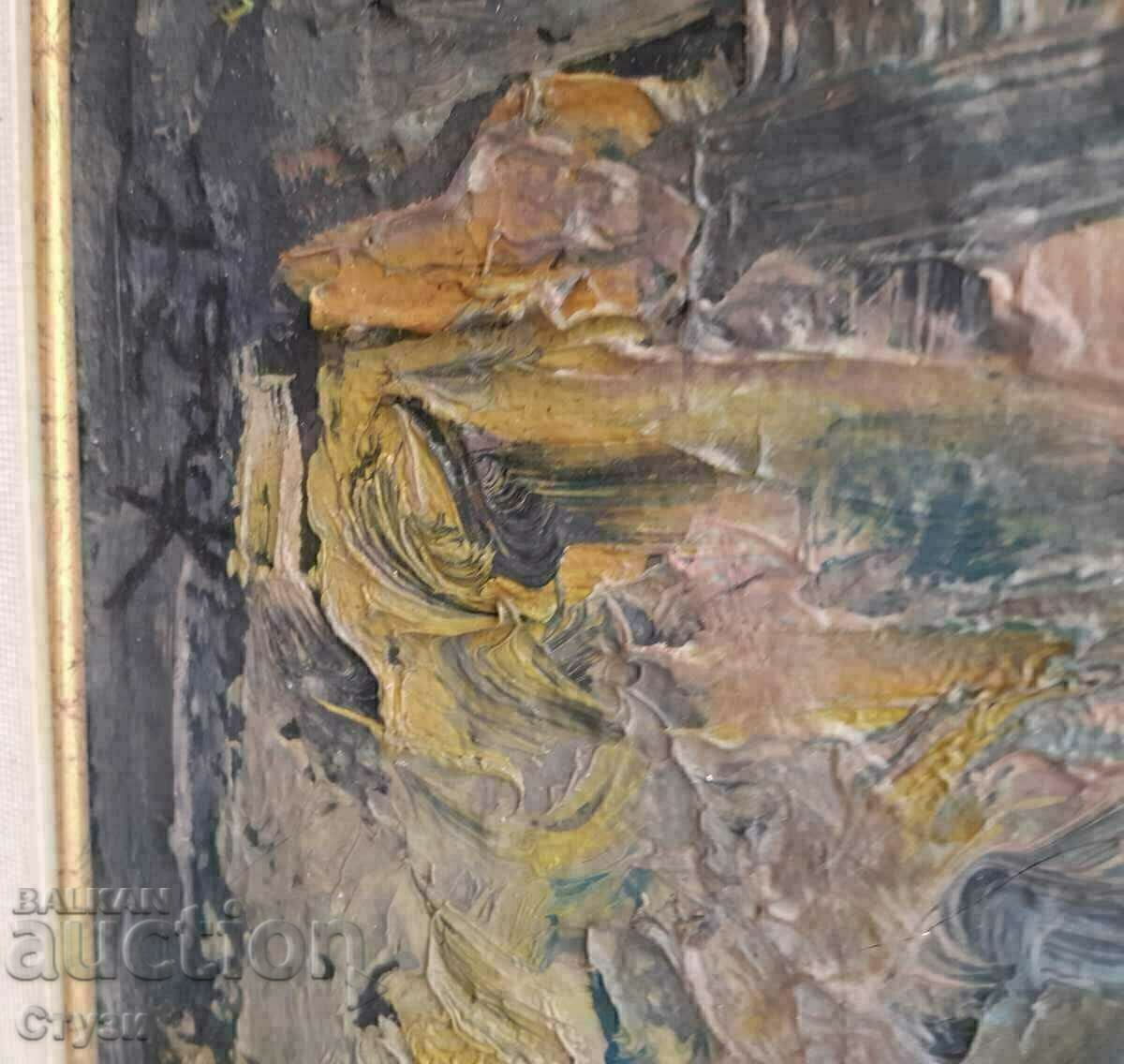 Παράδοση Πίνακας-Nikola Daskalov (1941-2010), λάδι, 70x70cm, πιστοποιητικό