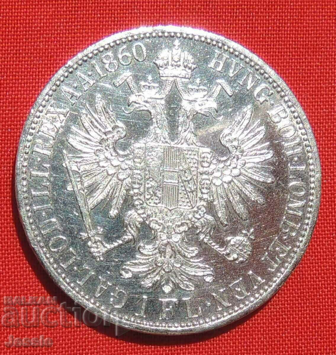 1 florin 1860 Austro-Ungaria argint CALITATE