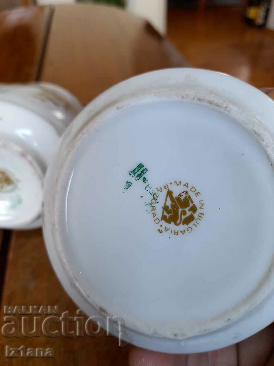 Old porcelain set, sugar bowl, jug - 6 Old porcelain set, sugar bowl, jug - 6