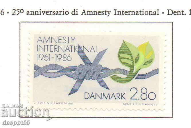 1986. Denmark. Amnesty International's 25th Anniversary.