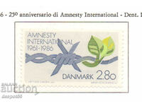 1986. Дания. 25-ата годишнина на Amnesty International.