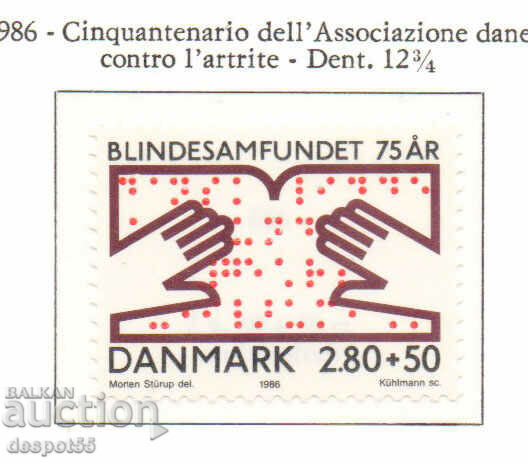1986. Denmark. 75th anniversary of the Danish Society for the Blind.