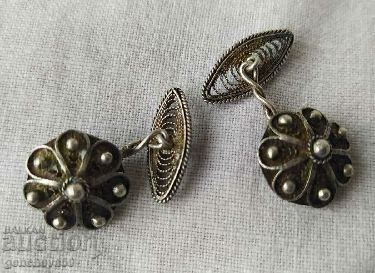 Authentic silver filigree arpalia buttonholes - 5 Authentic silver filigree arpalia buttonholes - 5