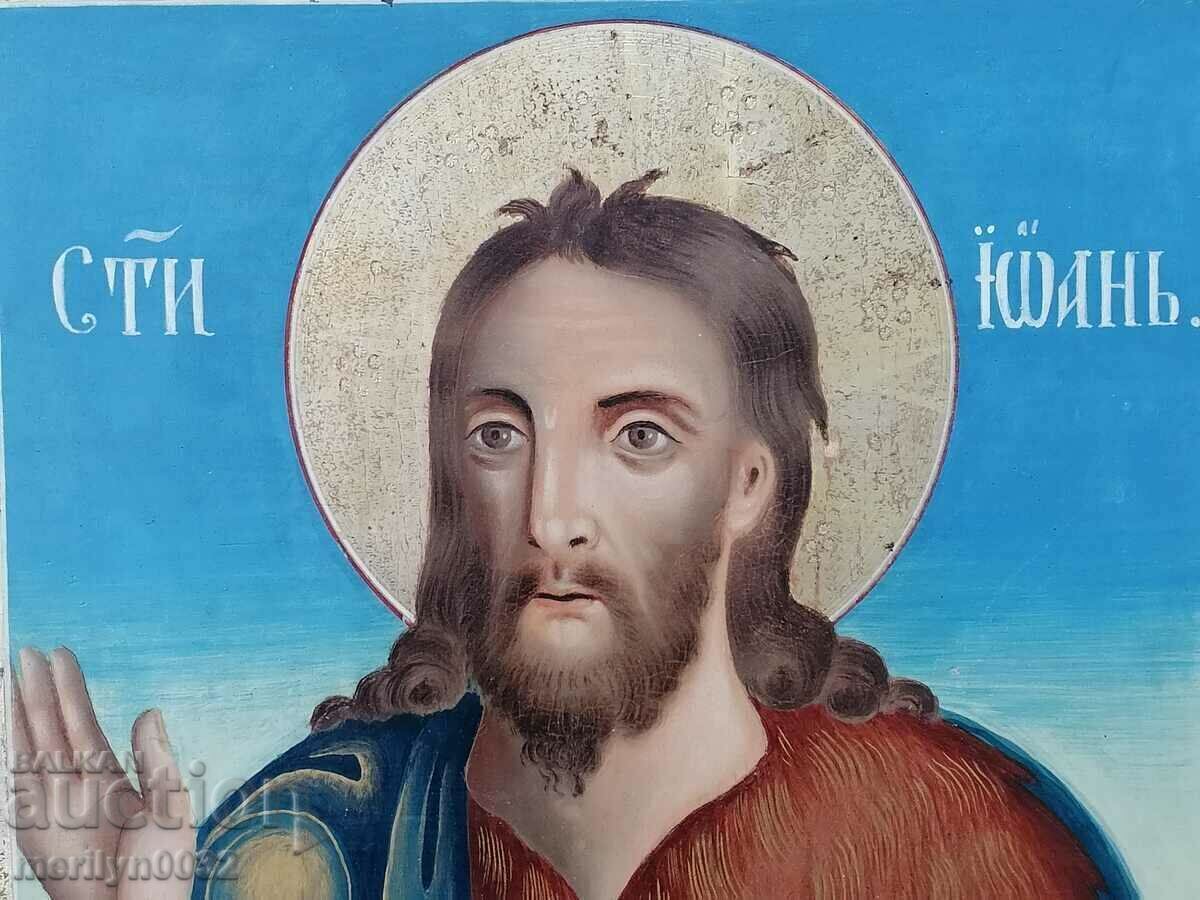 Icoana veche a Sfântului Ioan Botezătorul ORIGINAL secolul al XIX-lea cu preț 965.00 BGN | € 493.40 Icoana veche a Sfântului Ioan Botezătorul ORIGINAL secolul al XIX-lea cu preț 965.00 BGN | € 493.40