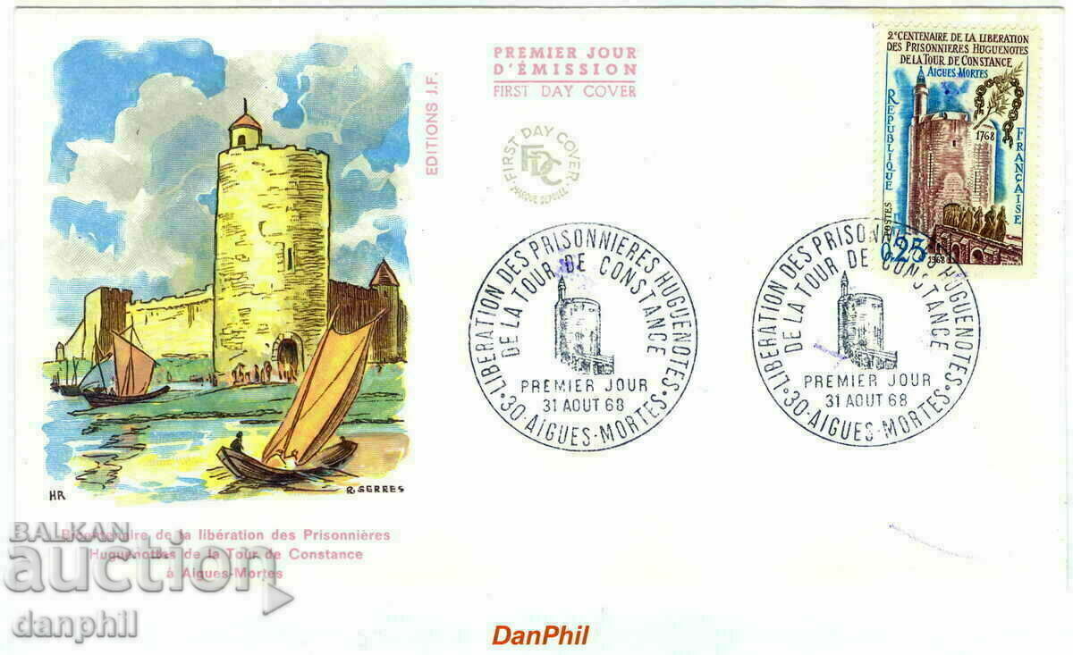 France 1968 PPD/FDC-31.08.1968 Liberation of the Huguenots