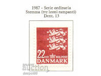 1987. Δανία. Κανονική Έκδοση - Εθνόσημο (στυλιζαρισμένα λιοντάρια).