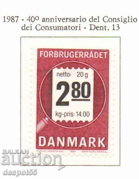 1987. Дания. 40 год. на Датския съвет на потребителите.