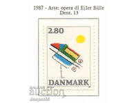 1987. Δανία. Αφηρημένη ζωγραφική του Euler Bill.