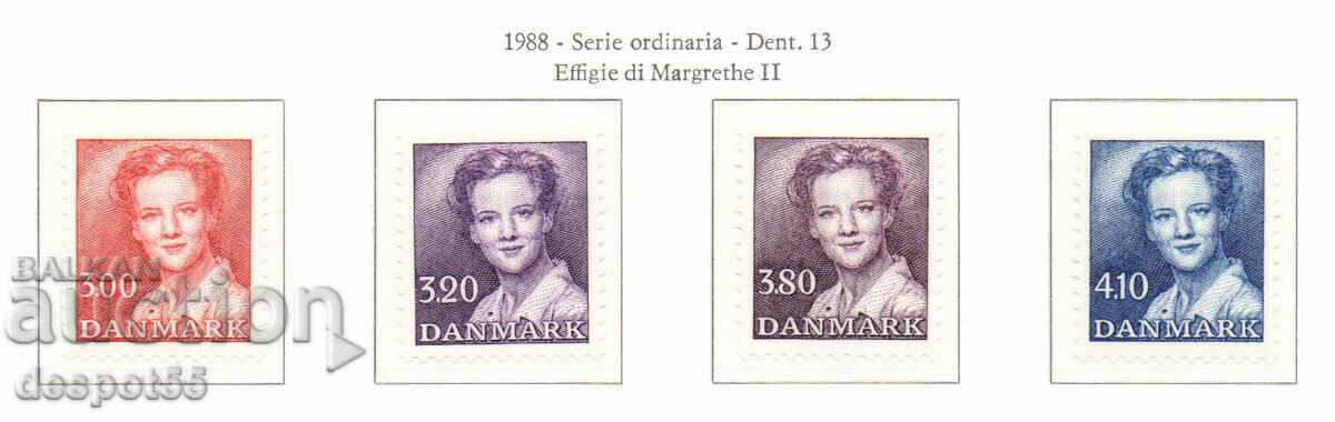 1988. Danemarca. Regina Margrethe a II-a.