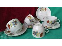 Beautiful KAHLA porcelain mugs - GDR/flora