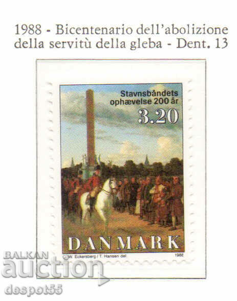 1988. Дания. 200-годишнината от премахването на Stavnsbaand.