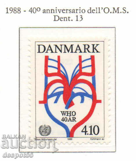 1988. Denmark. 40th anniversary of WHO.