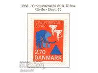 1988. Denmark. 50 years of the Danish Civil Protection Agency.