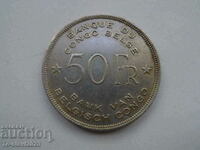 Belgian Congo 50 francs, 1944 - silver