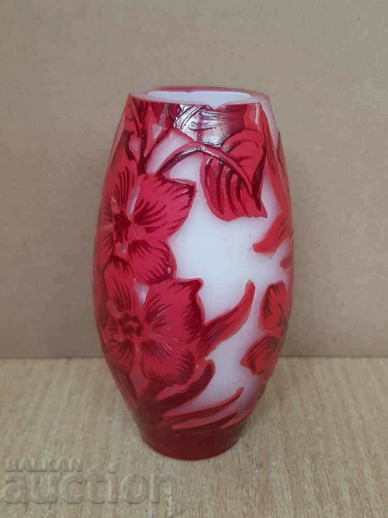 Beautiful vase NANCY DAUM NANCY secession red replica with price 120.00 BGN | € 61.36 Beautiful vase NANCY DAUM NANCY secession red replica with price 120.00 BGN | € 61.36
