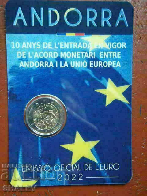 2 Euro 2022 Andorra "10 years in EU"(1) Andorra- Unc (2 euros) with price € 27.89 | 54.55 BGN