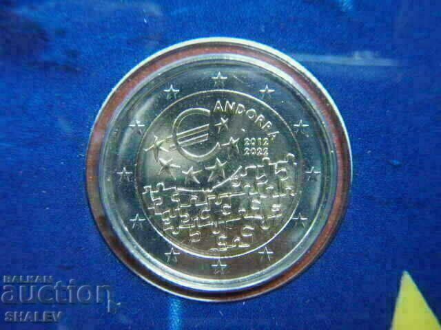 Auction  2 Euro 2022 Andorra "10 years in EU"(1) Andorra- Unc (2 euros)