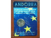 2 Euro 2022 Andorra "10 years in EU"(1) Андора- Unc (2 евро)