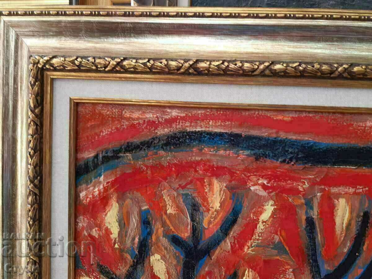 Ένας παλιός πίνακας σε στυλ Genko Genkov, λάδι σε καμβά, 52 x 70 cm με τιμή 450.00 BGN | € 230.08 Ένας παλιός πίνακας σε στυλ Genko Genkov, λάδι σε καμβά, 52 x 70 cm με τιμή 450.00 BGN | € 230.08