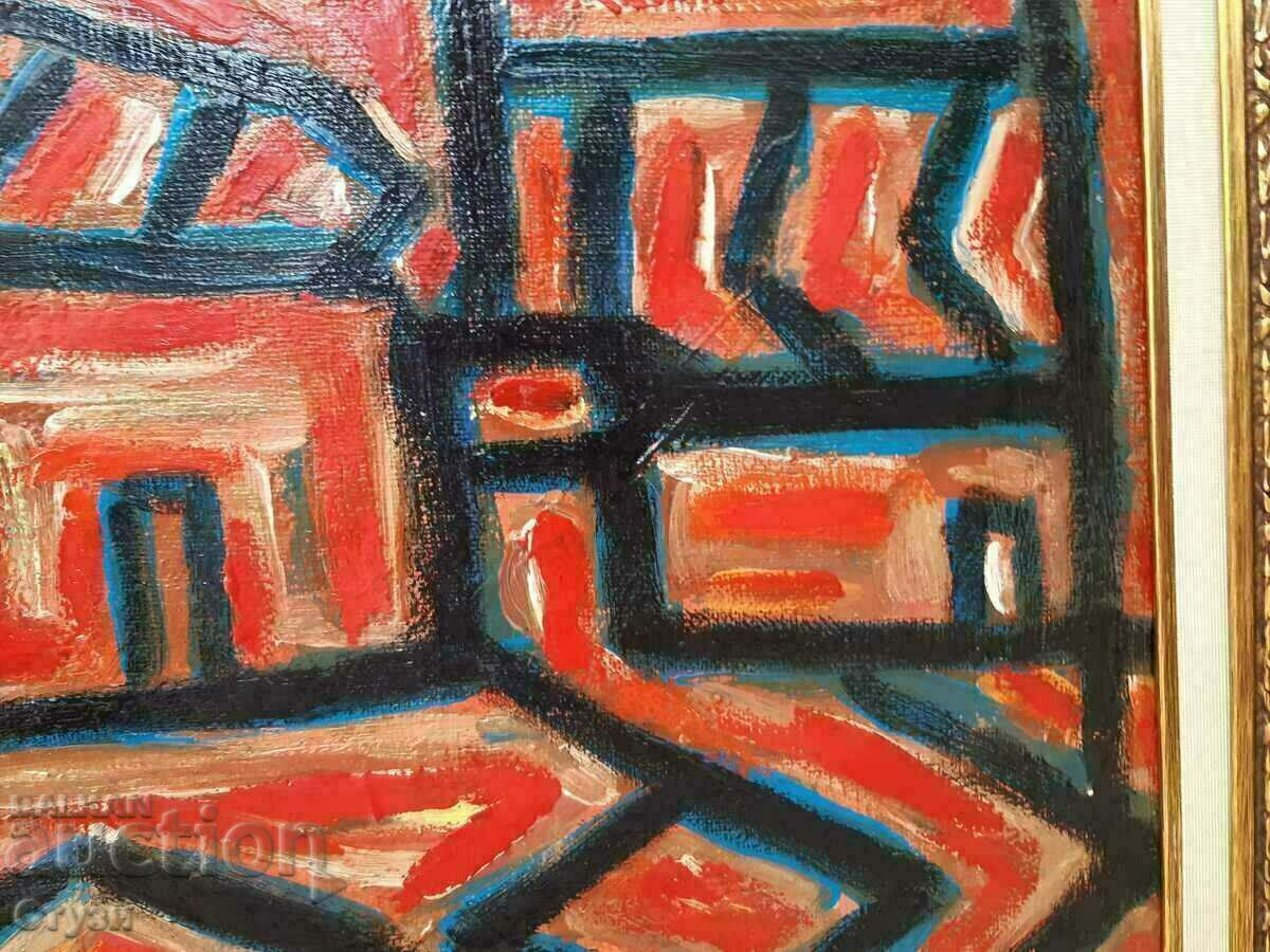 Ένας παλιός πίνακας σε στυλ Genko Genkov, λάδι σε καμβά, 52 x 70 cm - 5 Ένας παλιός πίνακας σε στυλ Genko Genkov, λάδι σε καμβά, 52 x 70 cm - 5