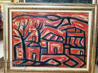 Painting in the style of Genko Genkov, oil/burlap, 52 x 70cm - Sale