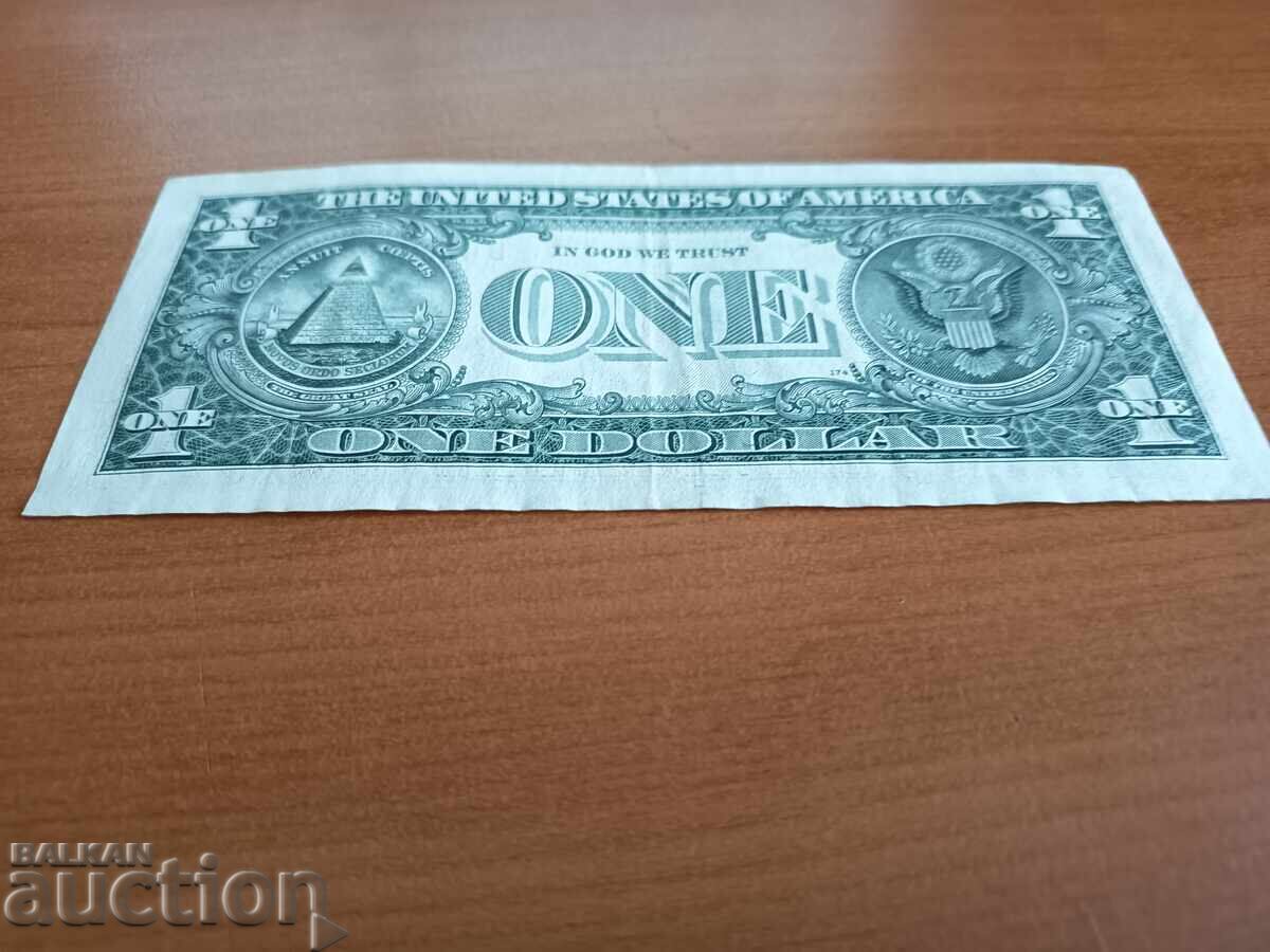 Delivery of USA 1 Dollar Banknote from 2006. Printing Plant B - New York Delivery of USA 1 Dollar Banknote from 2006. Printing Plant B - New York