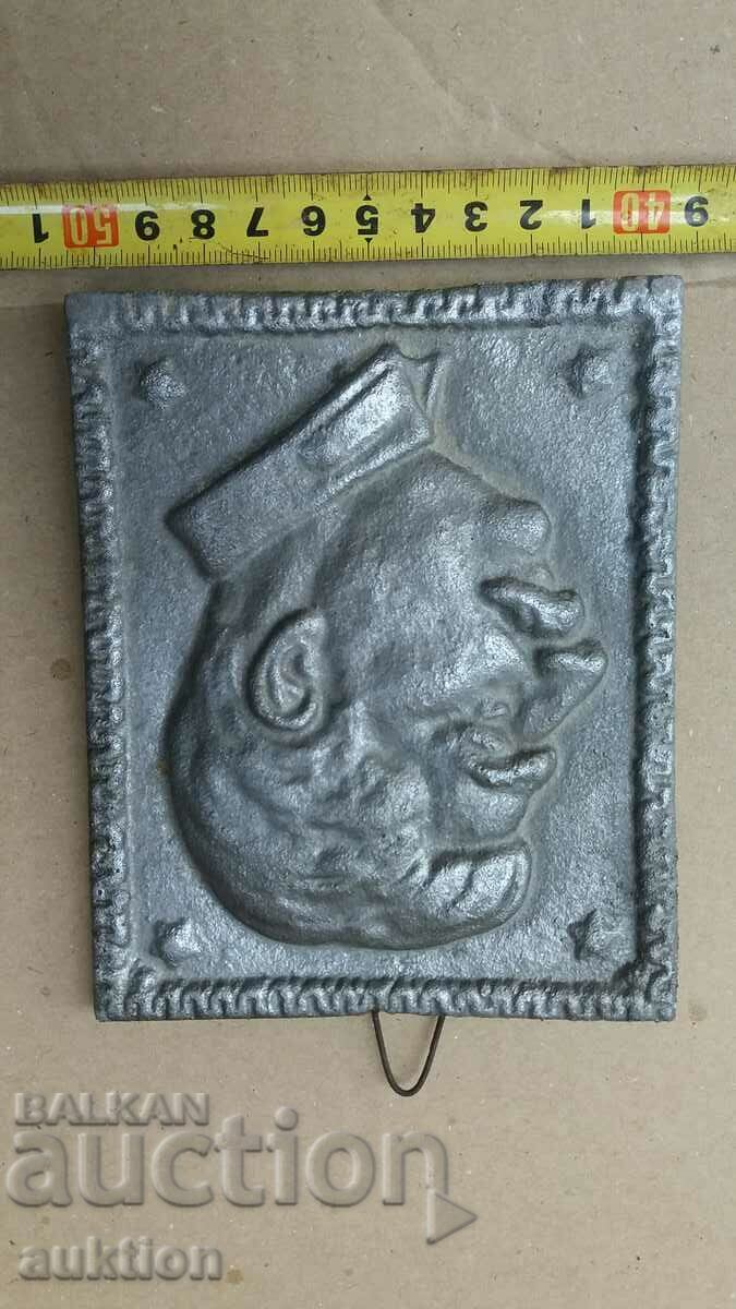 Auction ALUMINUM BAR RELIEF OF STALIN Auction ALUMINUM BAR RELIEF OF STALIN