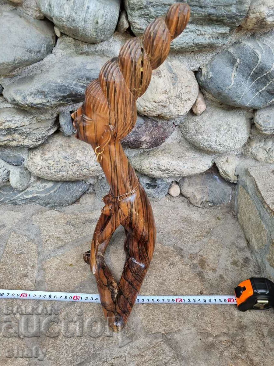 Large wooden figure. A woman. - 7 Large wooden figure. A woman. - 7