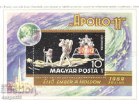 1969 Ungaria. Prima aterizare pe Lună - Apollo 11. Bloc.