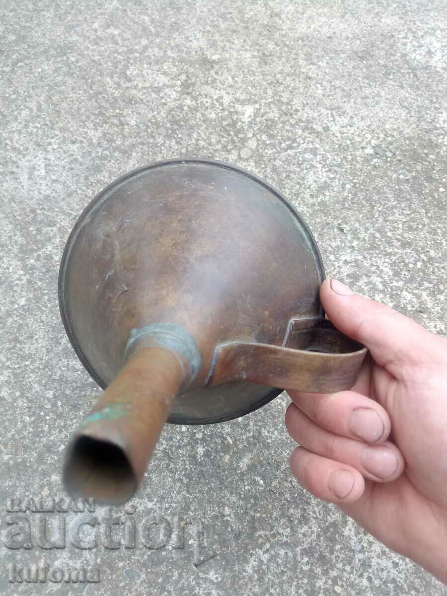 Auction Old bronze funnel Auction Old bronze funnel