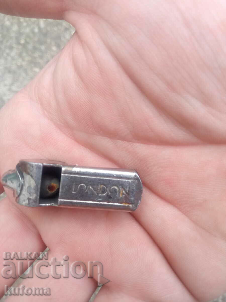 An old metal whistle with price 4.99 BGN | € 2.55 An old metal whistle with price 4.99 BGN | € 2.55