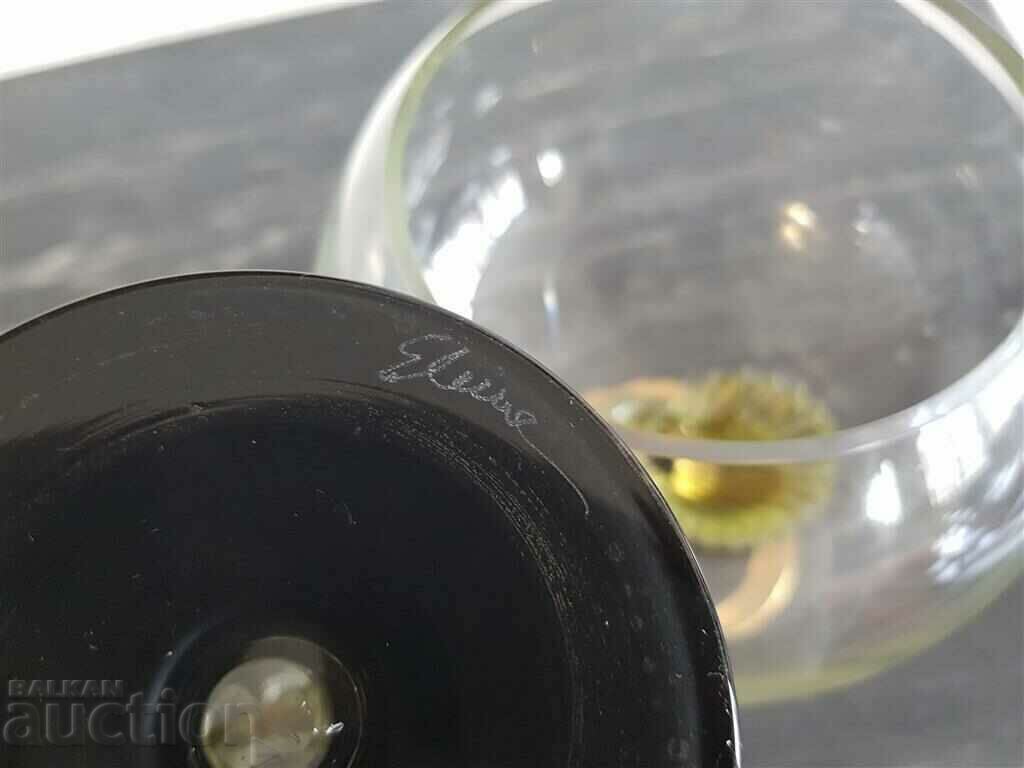 Designer and author Elime handmade glass Murano Cup and Bowl with price 300.00 BGN | € 153.39 Designer and author Elime handmade glass Murano Cup and Bowl with price 300.00 BGN | € 153.39