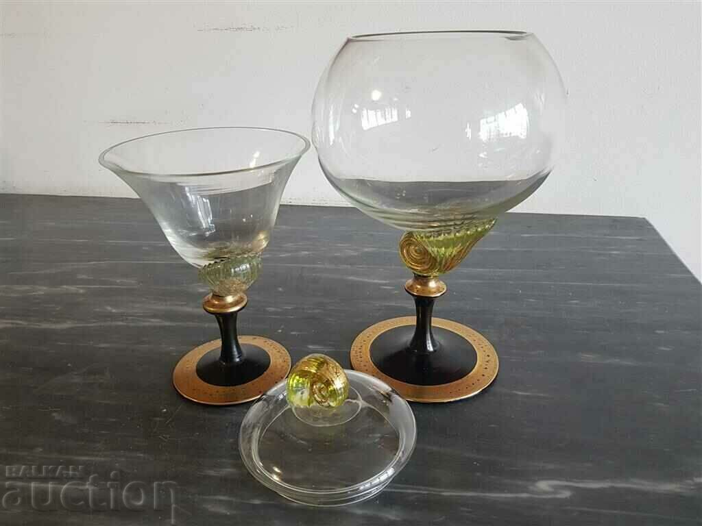 Designer and author Elime handmade glass Murano Cup and Bowl - 5 Designer and author Elime handmade glass Murano Cup and Bowl - 5