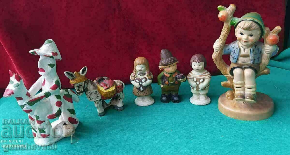 Ceramic whistle and various figurines