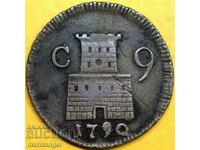 Неапол 9 кавали (къни) 1790 Италия Замък
