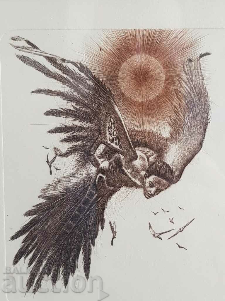 ROBERT BARAMOV 1966 - 2021 Icarus lithograph graphic - 6