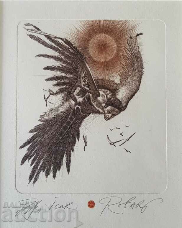 ROBERT BARAMOV 1966 - 2021 Icarus lithograph graphic
