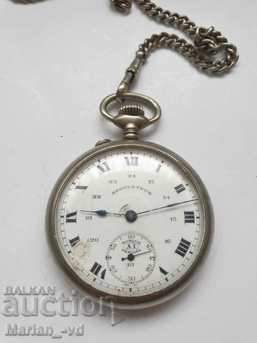 Regulateur argentan market al deposee 48 pocket watch with price 200.00 BGN | € 102.26