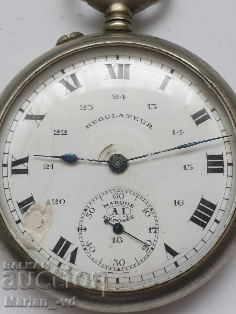 Delivery of Regulateur argentan market al deposee 48 pocket watch